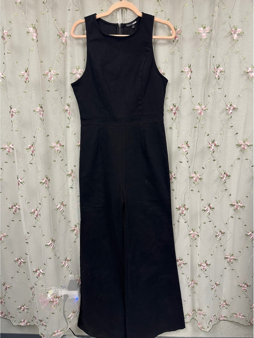 Fashion Nova Black Denim Jumpsuit NWT (read description!)